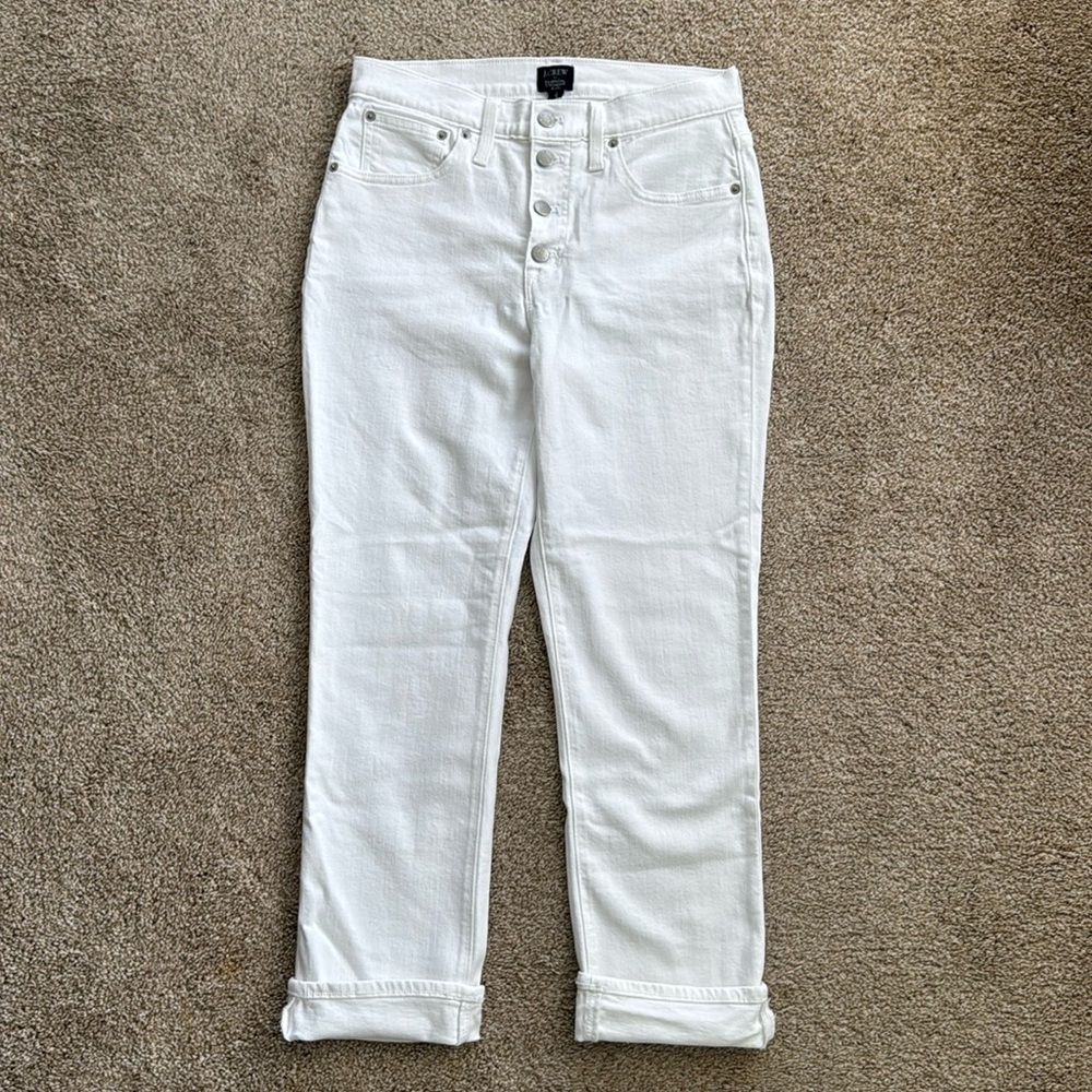 J.Crew Essential Straight Jeans in White - Size 27 - NWT